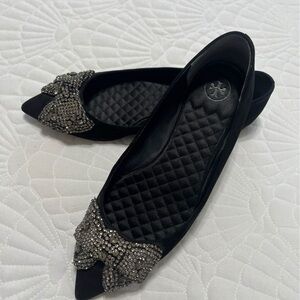 Black Embellished Flats